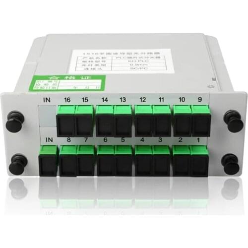 Free Shipping 1x16 LGX Box Card Inserting SC/APC PLC splitter Module 1:16 16 Ports Fiber Optical PLC Splitter