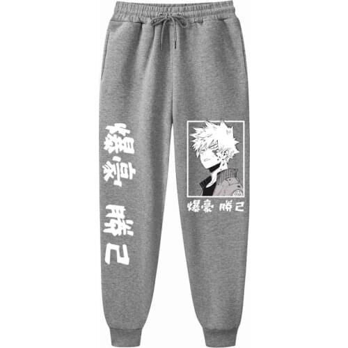Quality Fleece trousers Japanese Anime My Hero Academia Printed Men Women Men Jogging Pants Hip Hop Streetwear Men SweatpantS