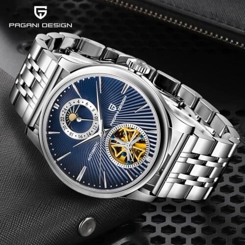Stainless Steel Strap Watch For Men PAGANI DESIGN Fashion & Casual Automatic Male Watch 2020 New Simple Men Watch reloj hombre
