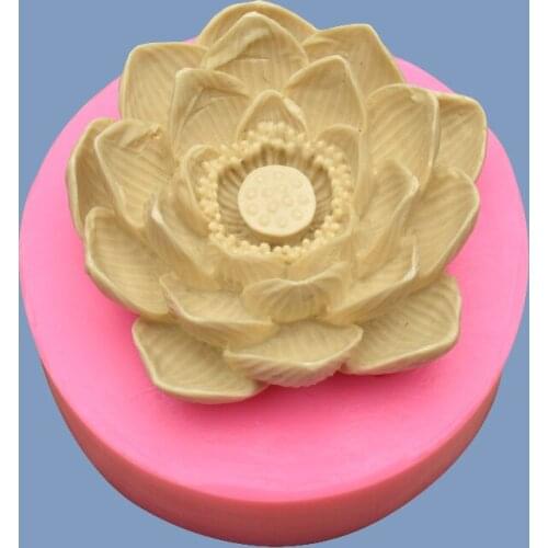3D Stereo Lotus Gel Mold Fondant Cake Mold Handmade Soap Mold Candle Silicone Gadgets DIY Bakeware Cake Decorating Tools Supply