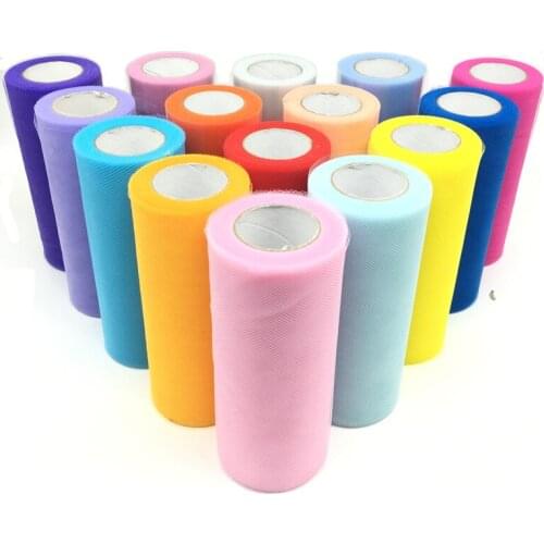 Tulle Roll Fabric Spool Tutu 25 yards 15cm Wedding Decoration Baby Shower Organza Laser DIY Crafts Birthday Party Supplies
