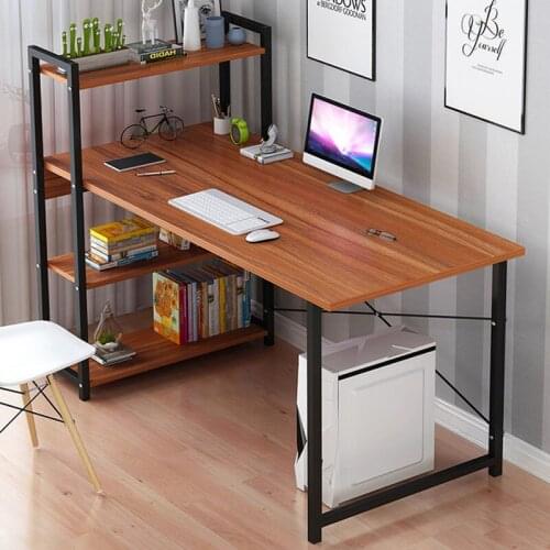 Computer Desk Bookshelf Combination Table Desktop Desk Home Office Study Working Table Space Saving 120cm*55cm