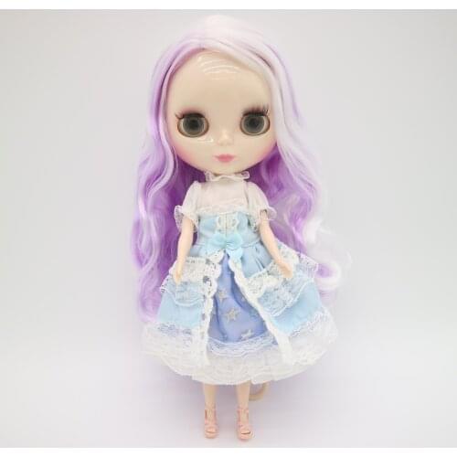 Blyth doll with colorful hair in regular body