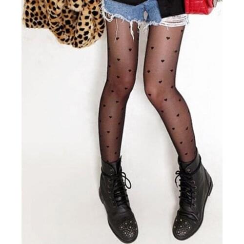 70% Hot Sell Women Fashion Stockings Peach Heart Style Pattern Jacquard Pantyhose Tights