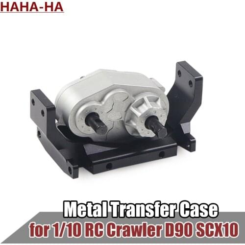 Metal D90 Transfer Case Gearbox with 72MM Mount Plate for 1/10 RC Crawler Axial SCX10 D90 RC4WD Upgrade Parts