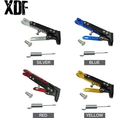 Motorcycle CNC Aluminium Adjustable Kickstand Foot Brace Parking Leg Foot Side Support Stand Universal For Yamaha Honda Suzuki