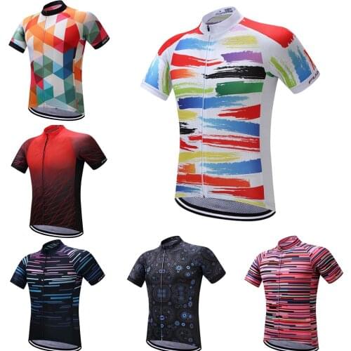 Summer 2021 Mens Short Sleeve Cycling Jersey Mountain Bike Sportswear Ropua Maillot Ciclismo Cycle Bicycle Top for MTB