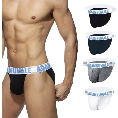 ADDANU Mens Panties Jockstrap Men Underwear Gay Thong Man Briefs Underpants Slip Sexy Cotton Pouch Cuecas Thongs Homme G String
