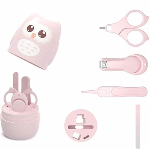 4 in 1 Baby Nail Clipper Kit Baby Manicure Set with Cute Owl Case for Newborn Infant Toddler Kids Portable Cute Design Clipper