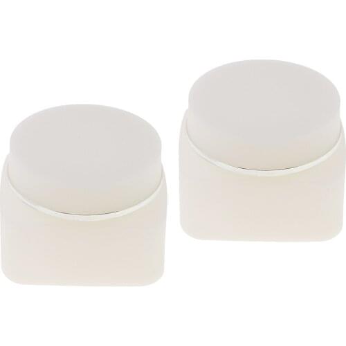 Set of 2 Plastic Make Up Cosmetic Jars Container Pots for Powder Cream Storage (30g and 50g)