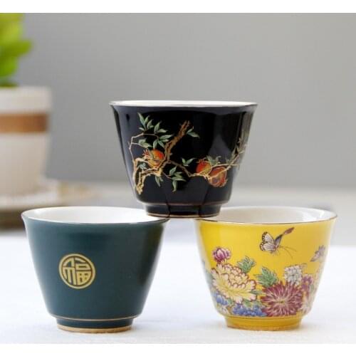 2021 The new listing Creative Mini Golden Grain Ceramic Water Cup Tea Cup Arabian Children Gift Tea Cup Delivery