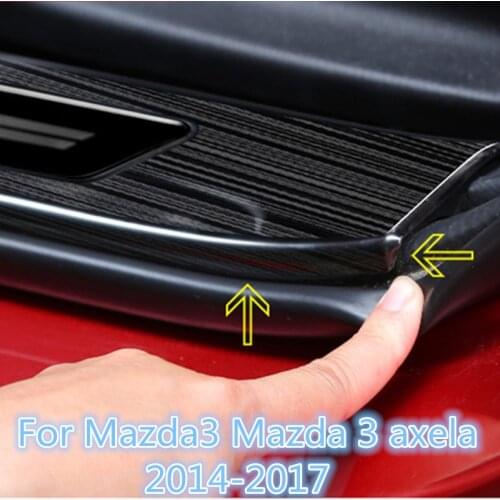 Stainless steel welcome pedal refires door sill strip parts Car accessories For Mazda3 Mazda 3 axela 2014-2017