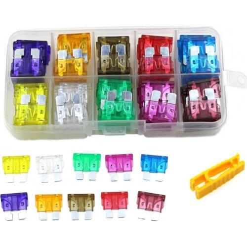 Professional 80Pcs 3-40A Car Fuse Medium Good Heat Resistance Mini Compact Blade Type Fuse Set for Truck Electrical Supplies