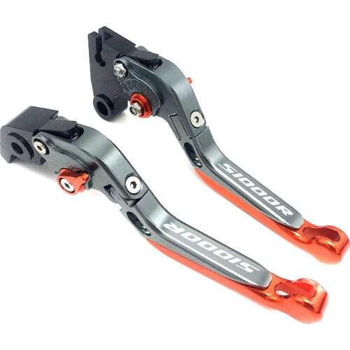 With Logo S1000R CNC Adjustable Extendable Motorcycle Brake Clutch Levers For BMW S1000R S1000 R S 1000R S 1000 R 2015 2016-2019