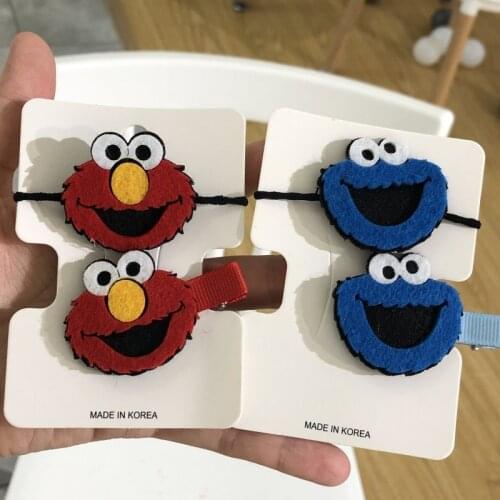 Fabric Hair Clip Hairband Baby Hair Accessories Girl Ponytail Band Elastic Rubber Metal Barrette Elmo Hairpin Hair Rope Girl Gif