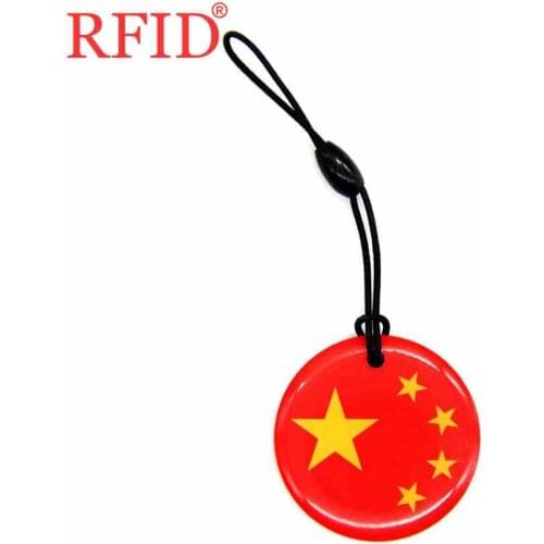 UID S50 1K 13.56Mhz Changeable Keyfob Keychain IC Rewritable RFID Card Circular Dropping Glue Waterproof Keychain Token Tag 1pcs