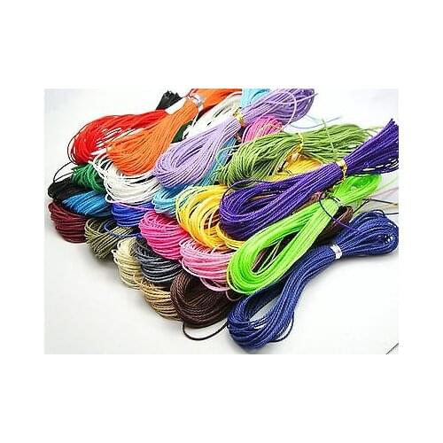 200 Meters Waxed Polyester Twisted Cord String Thread Line 1mm 20 Color
