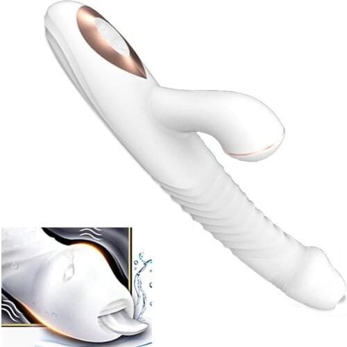 Female Masturbation Vibrator Clitoral Stimulation Vibrator Rabbit Telescopic Swing Heating Vibrator Vagina Massage Sex Toys