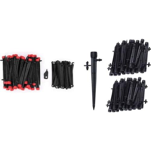 1 Set Drip Irrigation Emitters Adjustable Micro-Bubbler & 100 Pcs Irrigation System Drippers, 360 Degree Irrigation