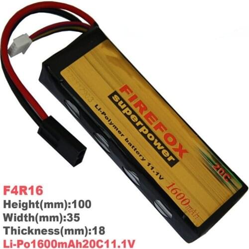 1pcs 100% Orginal FireFox 11.1V 1600mAh 20C Li Po AEG Airsoft Battery F4R16 Drop shipping