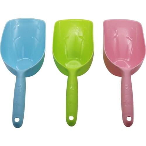 Pet Food Spoon Blue/Pink/Green Cats Dogs Plastic Shovel Measuring Cup Animal feeding Supplies Home Pet Feeding Tools 2Pcs