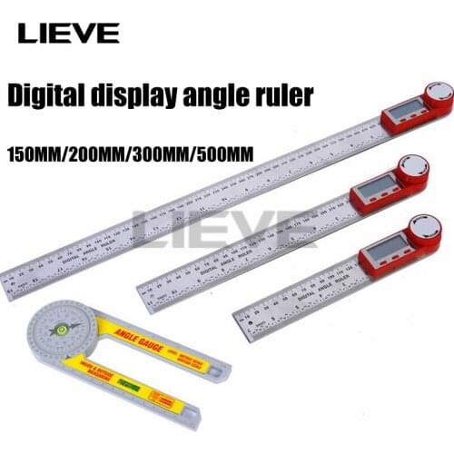 300MM/500MM Digital protractor Angle ruler 200mm 8inch angle Finder Meter Stainless Steel 360 degree goniometer inclinometer