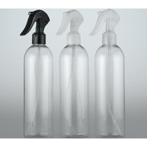 400ml Large Empty Amber Plastic Bottles With mouse Mist Stream Spray Storage Cap For Essential Oil Cleaning Product