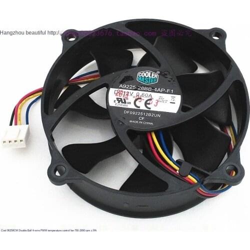 A9225-28BB-4AP-F1 9025 9C Fan round Double Ball 4-Wire Temperature Control Speed Regulation Static Sound 770-2650 Rpm