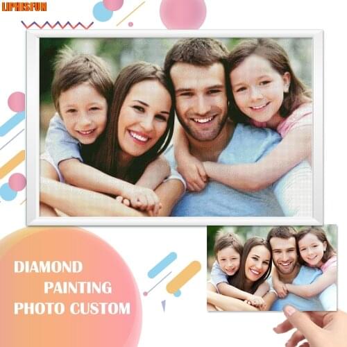 Photo Custom 5D DIY Diamond Painting Personnalise Full Drill Square Round Rhinestones Embroidery Family Lover Gift Home Decor