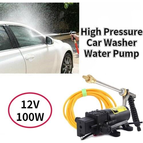 12V 100W High Pressure Car Electric Washer Wash Pump Car Washer Pump Set Portable Car Washer Washing Machine Kit Washer Sprayer