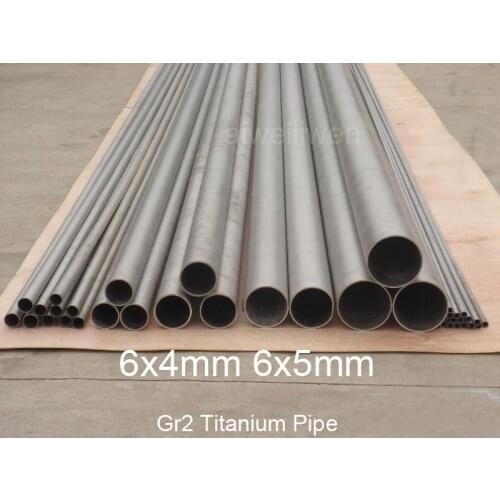 6mm od 4mm id 6x4mm 6x5mm gr2 seamless titanium tube grade 2 Titanium Pipe heating titanium alloy pipe Industrial ti pipe TA2