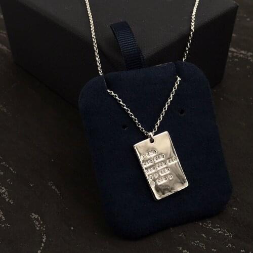 UMGODLY Brand Silver Color NecklaceLove AMOUR Smile Morse Code Pendants Adjustable Fashion Women Jewelry Gift