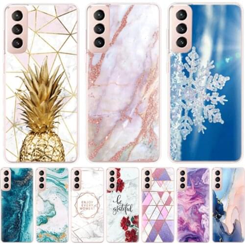 Case For Samsung Galaxy S21 5G coque Silicone TPU Back Cover On for Galaxy S21 galaxy S 21 luxury marble clear Shockproof shell