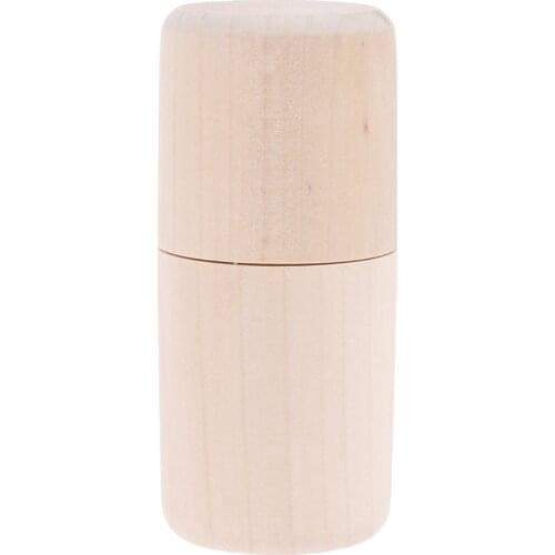 Cylinder Essential Oil Wooden Storage Box Carrying Case for 10/15ml Bottles