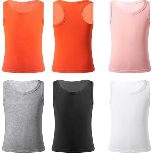 Kids Underwear Cotton Girls Tank Tops Summer Pure Color Sleeveless Vest Casual Sports Clothing Children Tanks Girls Undershirt