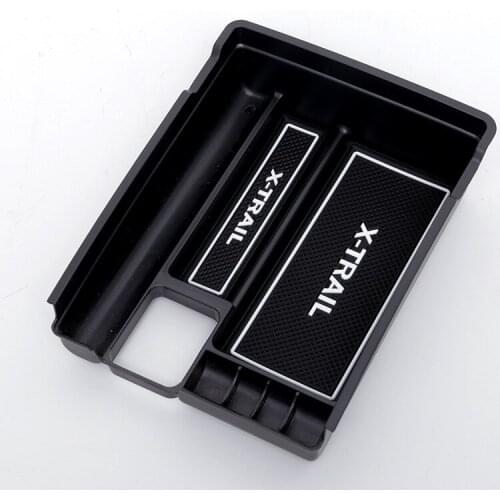 For Nissan X-Trail X Trail T32 Rogue 2014 2015 2016 2017 High Quality ABS Black Central Storage Pallet Armrest Container Box