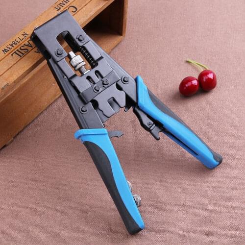 KT-5025 Multi Wire Stripper Coaxial Cable Pliers Set Compression Connectors Crimper Crimping Tools Electrical Repair Hand Tools