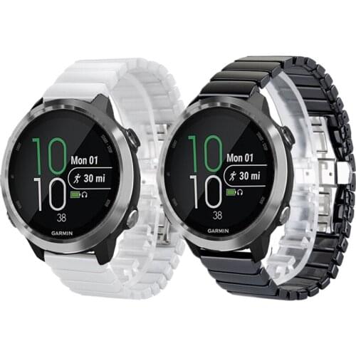 20mm 22mm Ceramic Watch Band Strap for Garmin Forerunner 645 645M 245 245M Bracelet Belt
