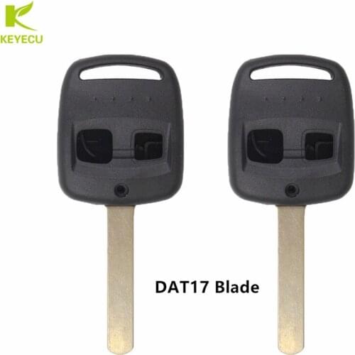 KEYECU 2PCS Replacement Shell Remote Key Case Keyless Entry Fob for Subaru Outback Legacy Forester Uncut DAT17 Blade