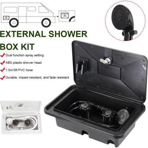 Outside Outdoor RV Exterior Shower Box Kit for Boat Marine Camper Motorhome Caravan Recreational Vehicle Travel Trailer