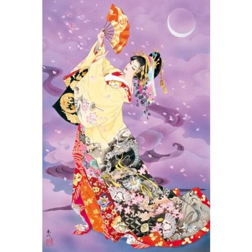 New Japanese ladies For Embroidery People Needlework Crafts 14CT Counted Unprinted DIY Cross Stitch Kits Handmade Arts Decor