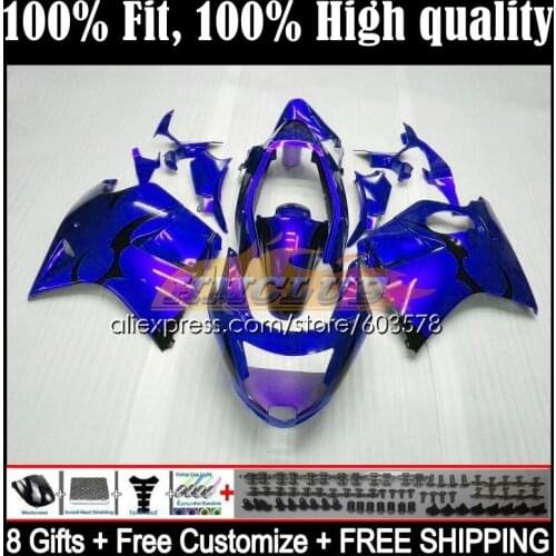 OEM For HONDA Blackbird CBR1100XX 96 97 98 99 01 28CL.66 CBR1100 CBR 1100 XX 2002 2003 2004 2005 2006 2007 Fairing blue flames