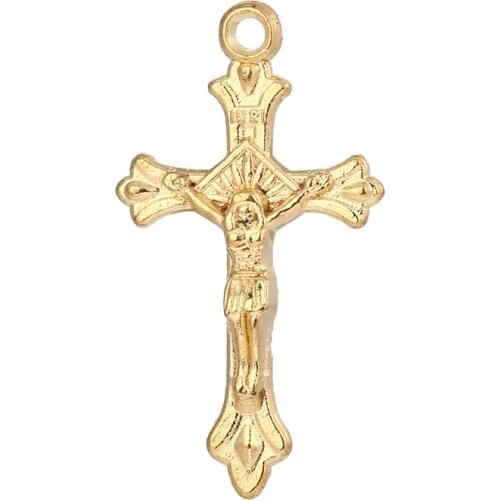 WholesaleDIY Accessories For Jewelry Cross Jesus TagChristmas Gifts Zinc Alloy Material Manufacturing Jewelry Making12PCS