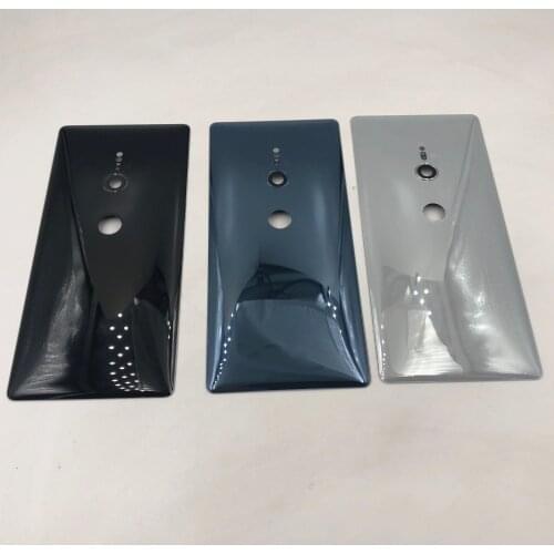 Original Glass For Sony Xperia XZ2 H8216 H8266 H8276 H8296 Battery Back Cover Rear Door back case Housing Case With Camera lens