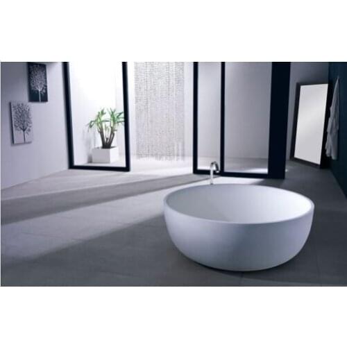 CUPC approved FREE STANDING BATH TUB - STONE - SOLID SURFACE - 1350 X 490mm - Freestanding WD008