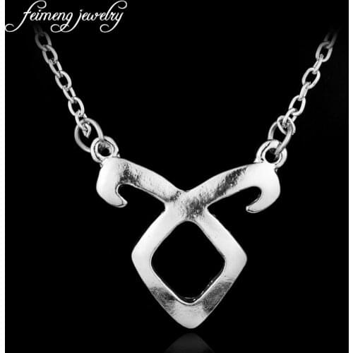 The Mortal Instruments City of Bones Necklace Vintage Angelic Power Runes Shadow Hunters Pendant Jewelry For Men and Women