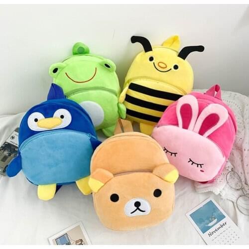 Cartoon Shaped Plush Backpack Shoulder Bag Casual Doll Cute Children Kids School Stachel Student Schoolbag