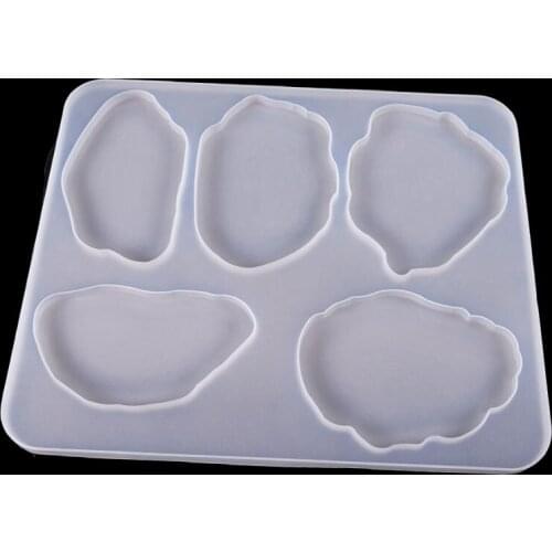 Transparent Silicone Mould Dried Flower Resin Decorative Craft DIY Irregular coaster Mold epoxy resin molds for jewelry
