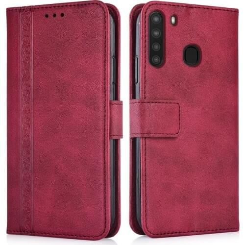 Luxury Flip Wallet Leather Case for Samsung Galaxy A21 6.5'' Magnetic Book Protect phone back Cover