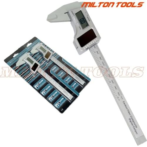 0-150MM 6inch Fiber Solar Digital Caliper solar vernier caliper micromter gauge For ON/Off Road EP GP RC Car